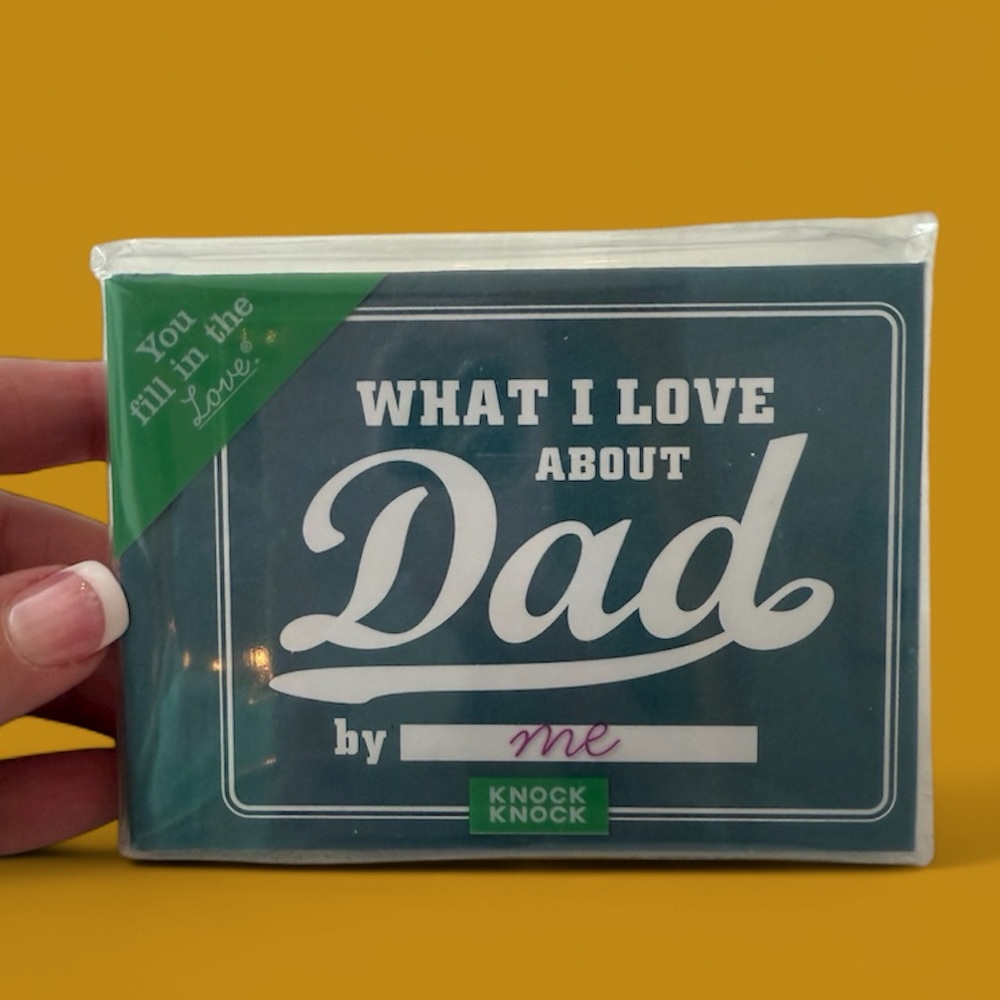 Book “What I Love About Dad' By:Me. Fill in the blanks about your dad.